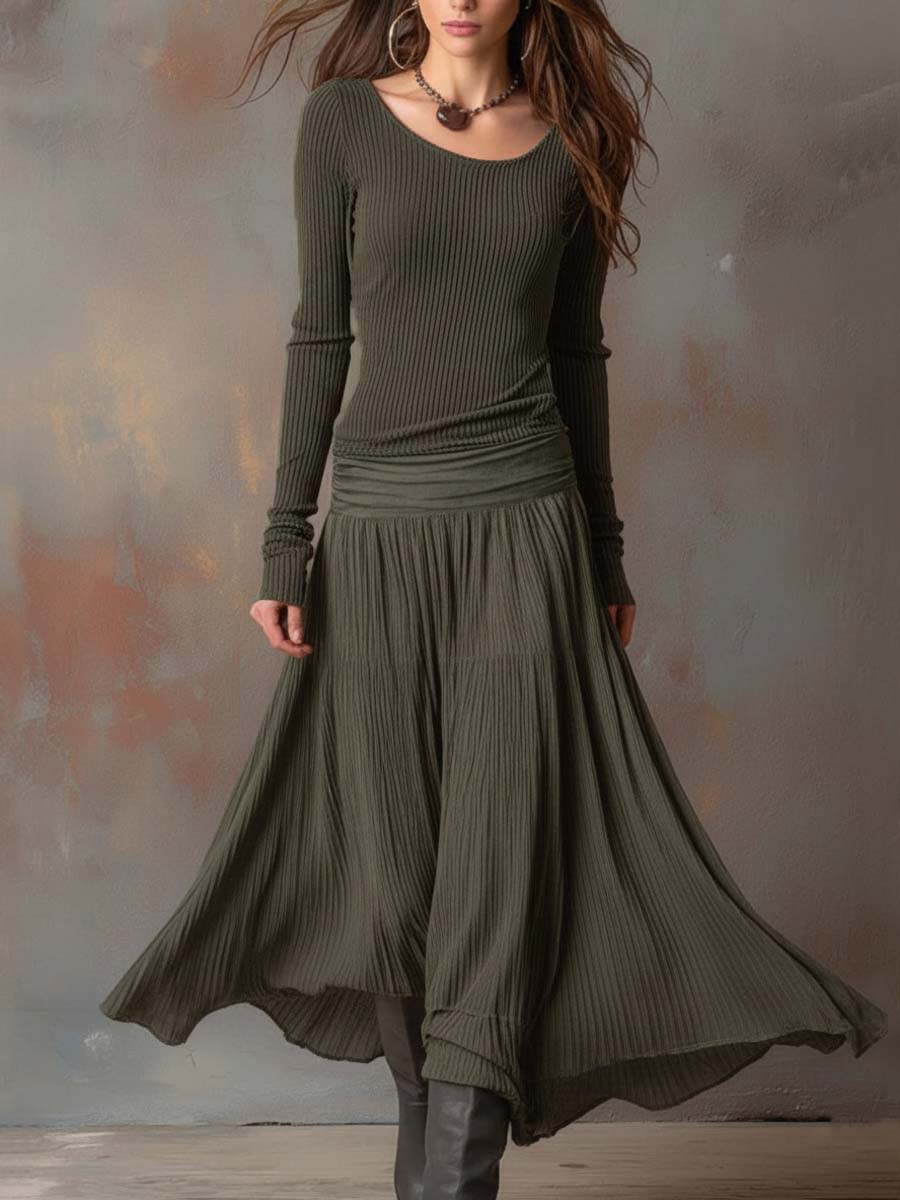 Anna-Berg | Charcoal Knit Dress