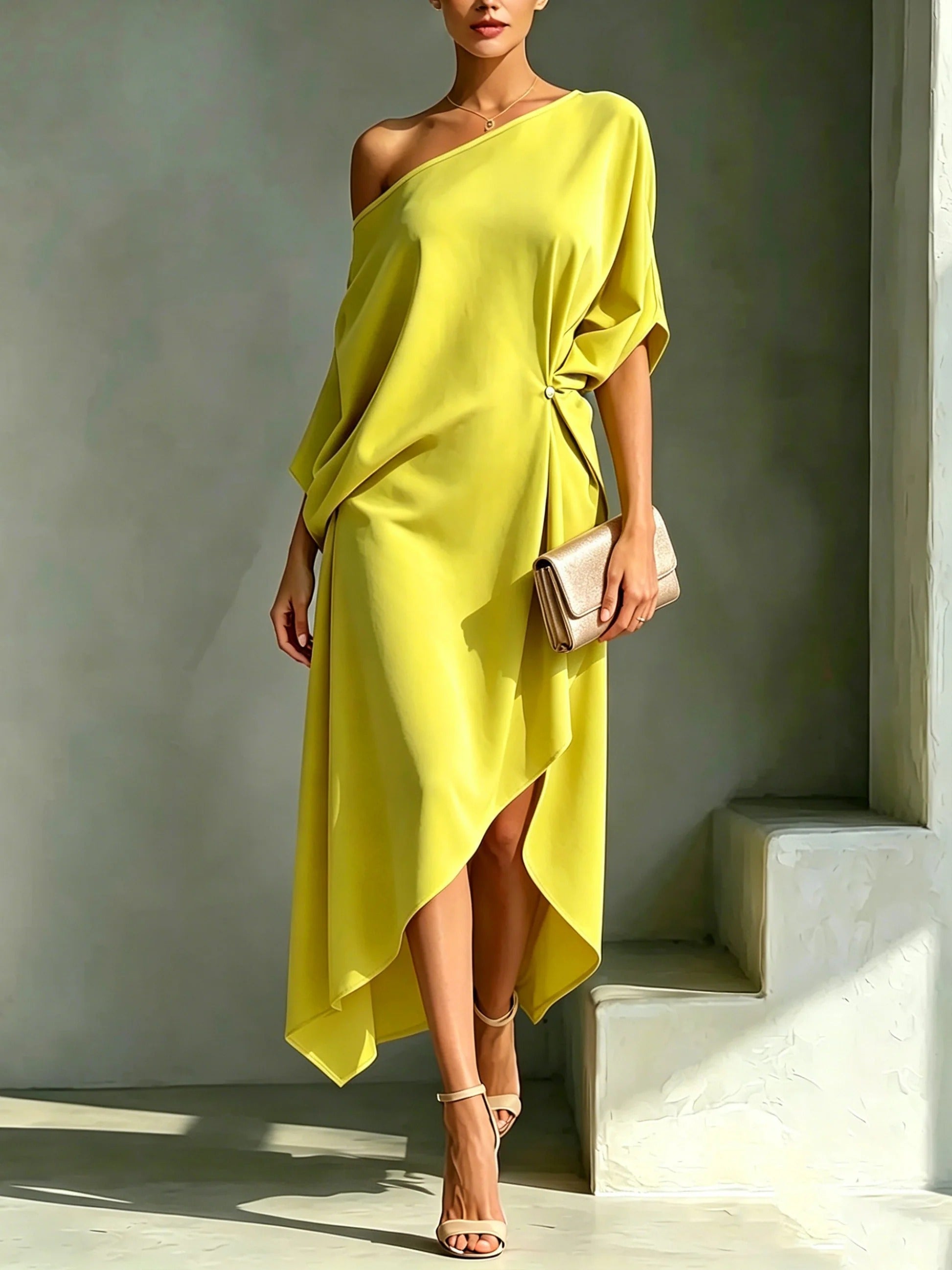 Anna-Berg | Elegant Asymmetrical Dress with a Timeless Finish