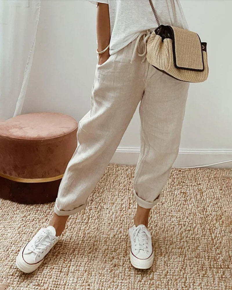 Anna-Berg | Effortless Casual & Elegant Waistband Trouser