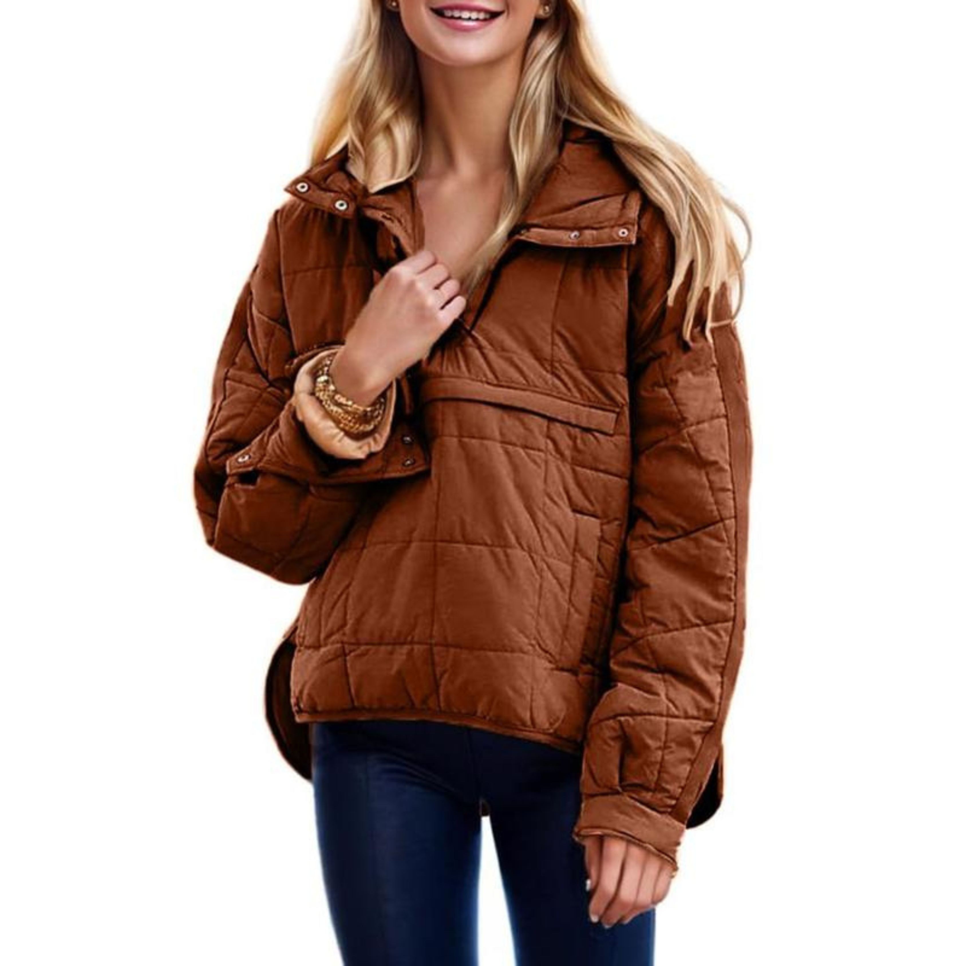 Anna-Berg | Oversized Hooded Pullover Jacket