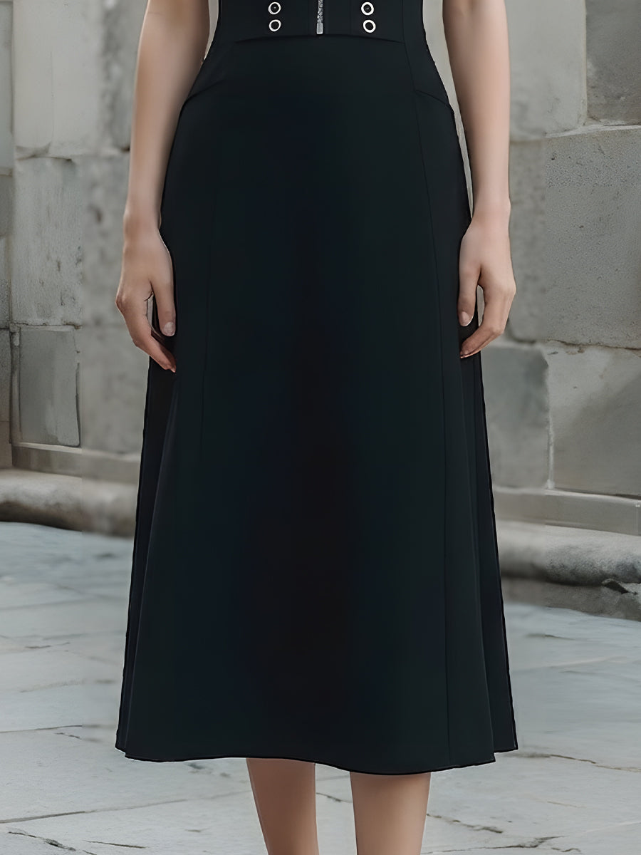Anna-Berg | Off-Shoulder Strap Midi Dress