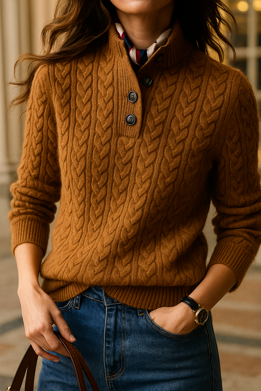Anna-Berg | Button-Up Cashmere Sweater