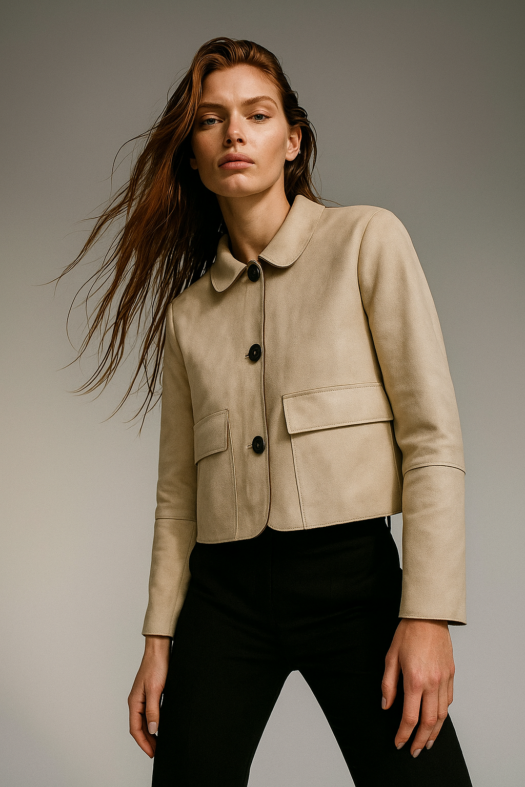 Anna-Berg | Cropped Jacket, Suede