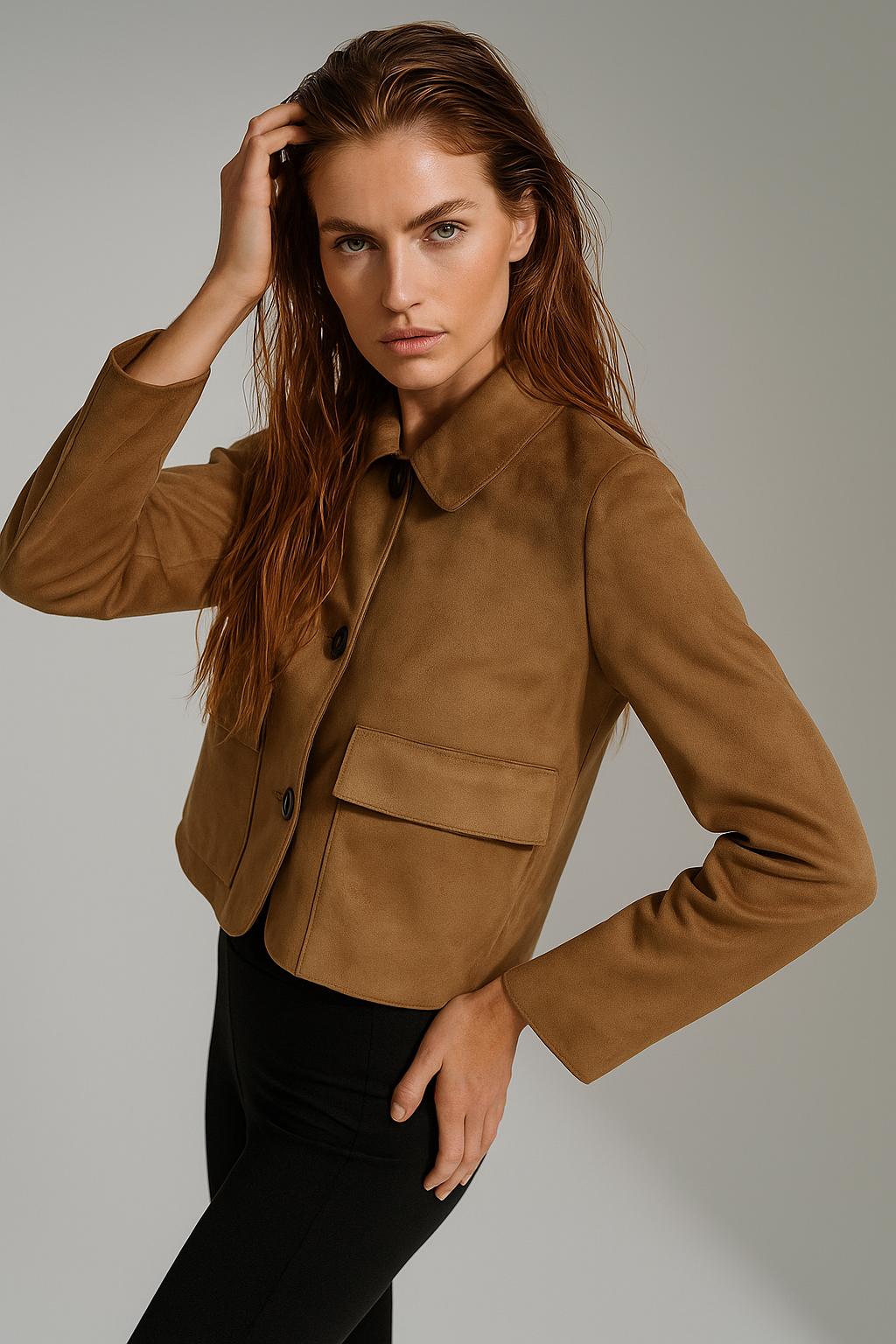 Anna-Berg | Cropped Jacket, Suede