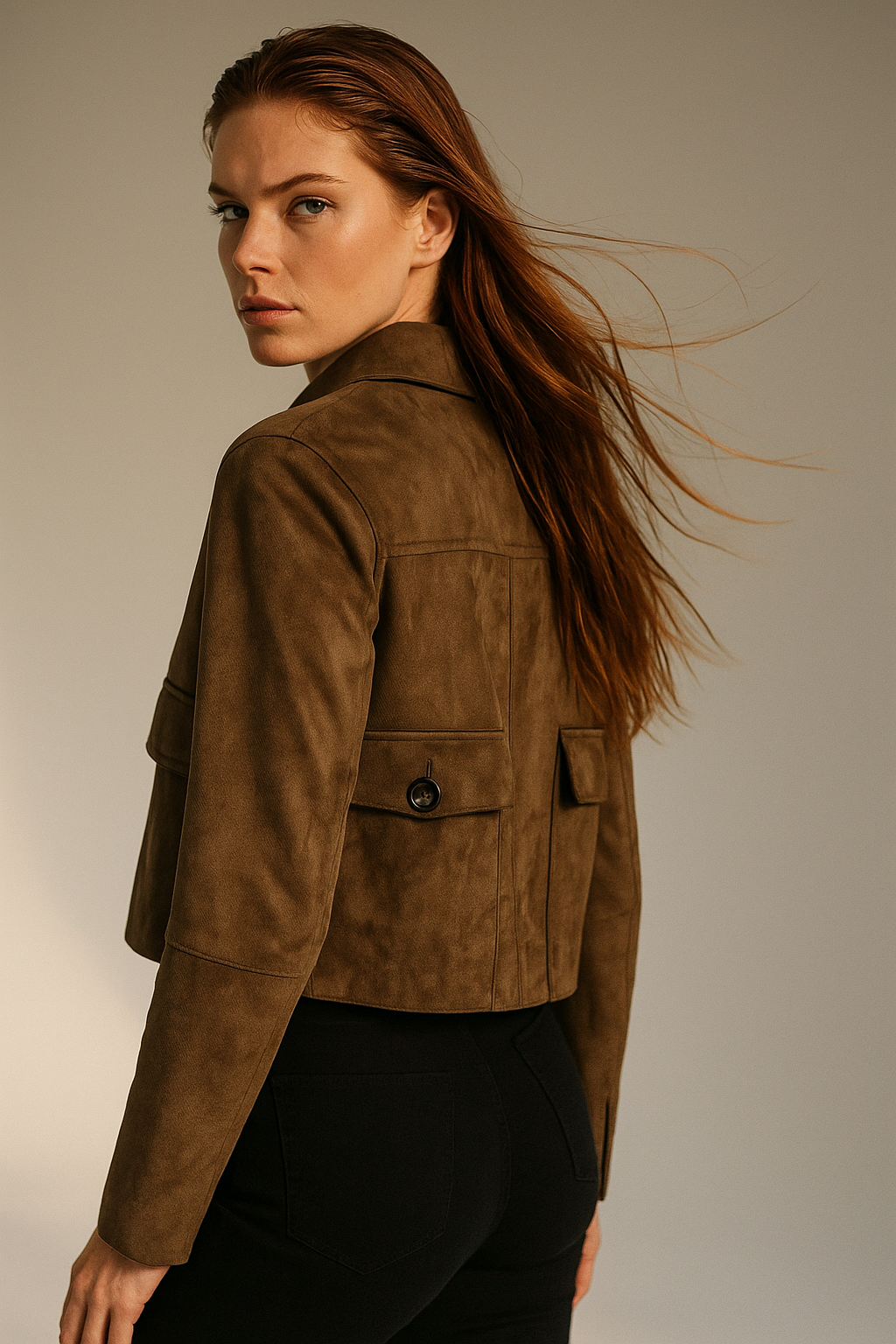 Anna-Berg | Cropped Jacket, Suede