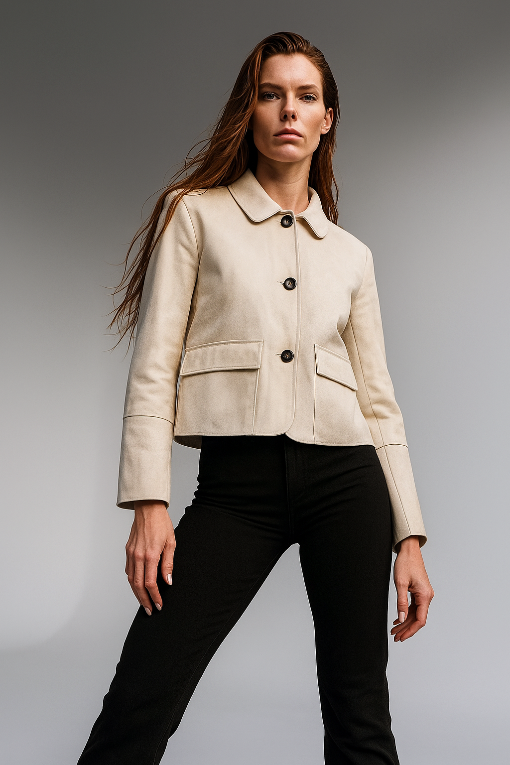Anna-Berg | Cropped Jacket, Suede