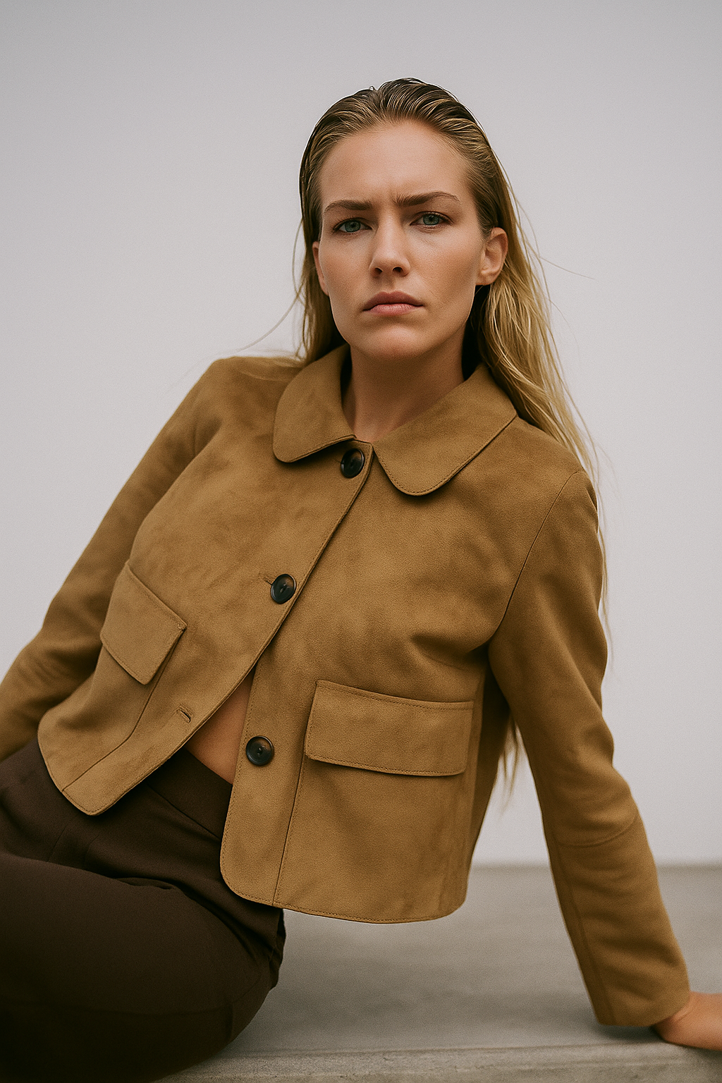 Anna-Berg | Cropped Jacket, Suede