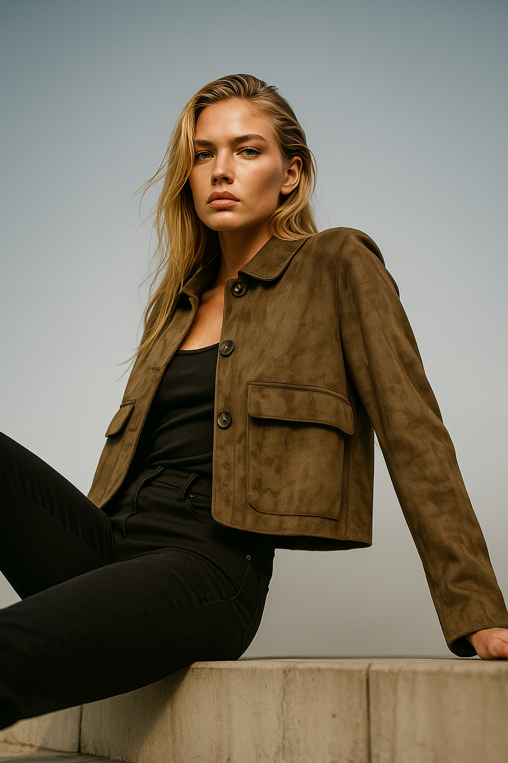 Anna-Berg | Cropped Jacket, Suede