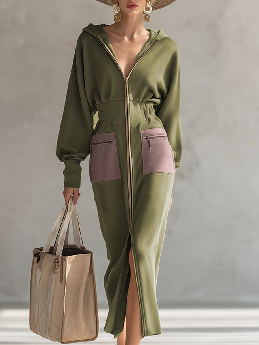 Anna-Berg | Green Long Sleeve Evening Dress