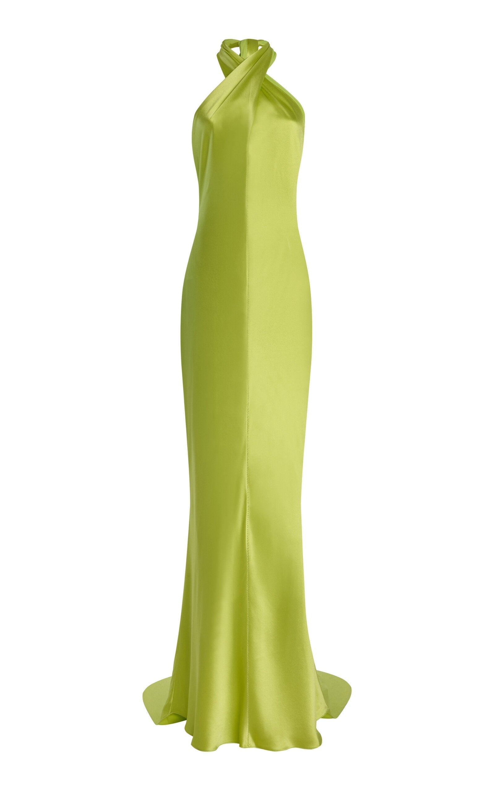 Anna-Berg | Cross-Halter Satin Dress