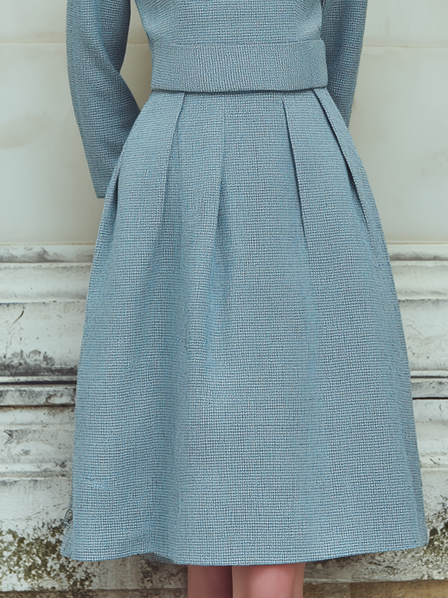 Anna-Berg | Vintage Tweed Long-Sleeved Dress
