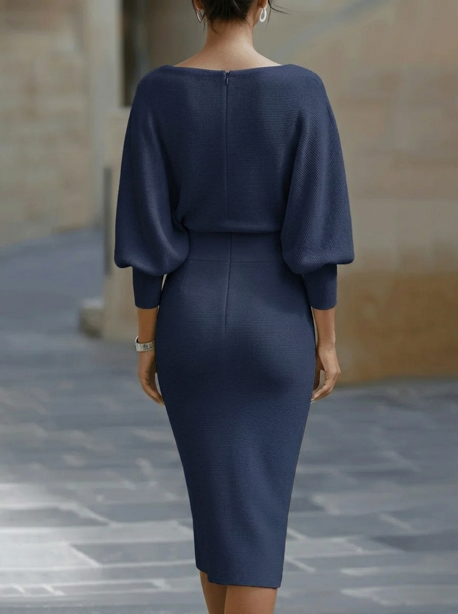 Anna-Berg | Elegant Temperament Fashionable Bat Sleeve Dress