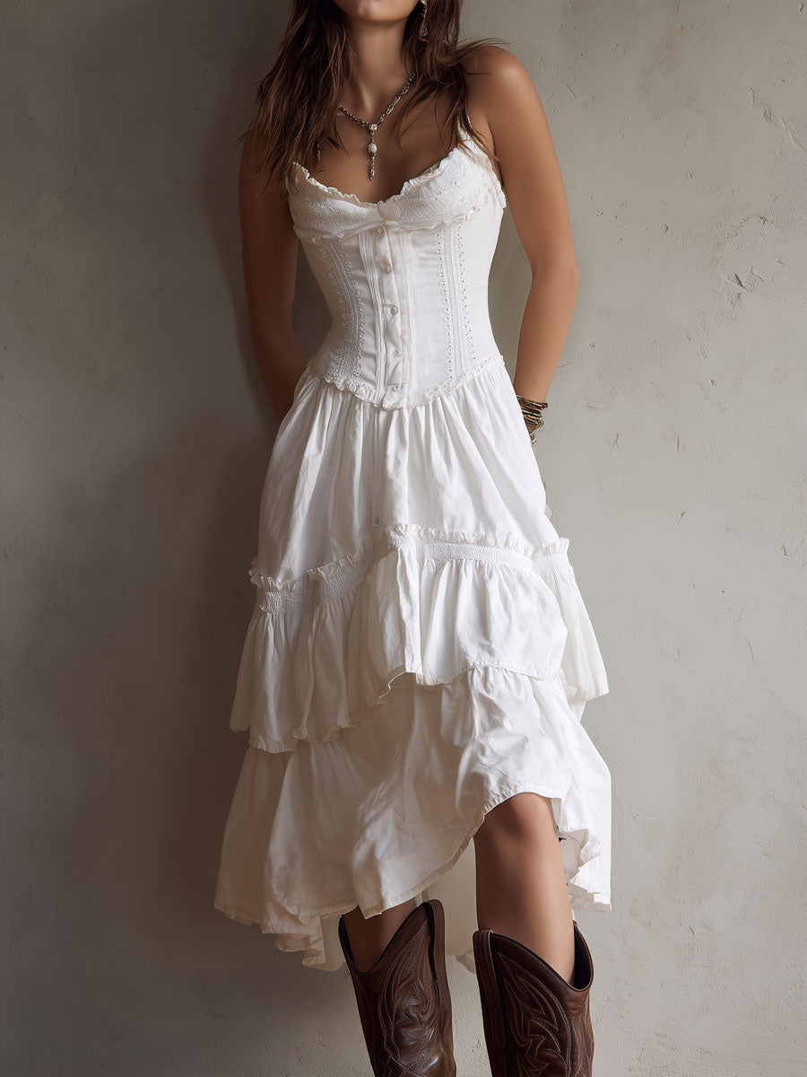 Anna-Berg | White Lace Casual Dress