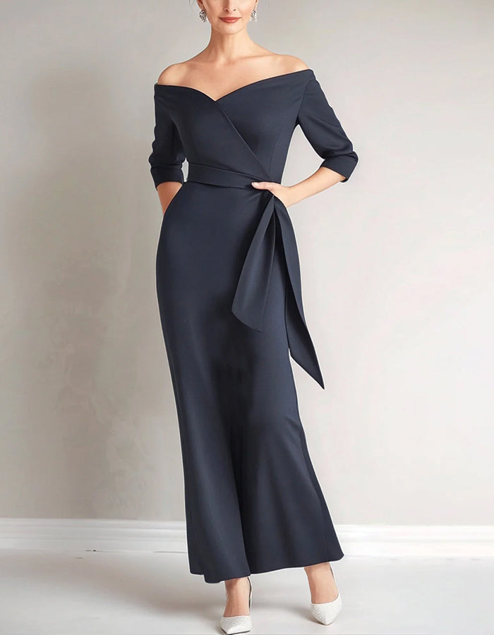 Anna-Berg | Red Off-Shoulder Mermaid Two-Piece Dress