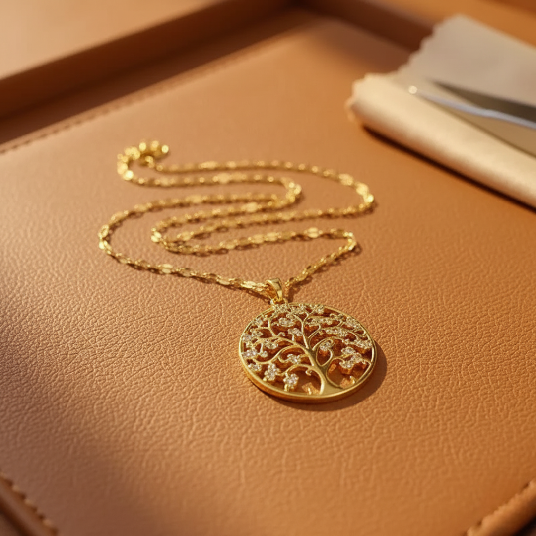 Roots of Life Necklace in Gold