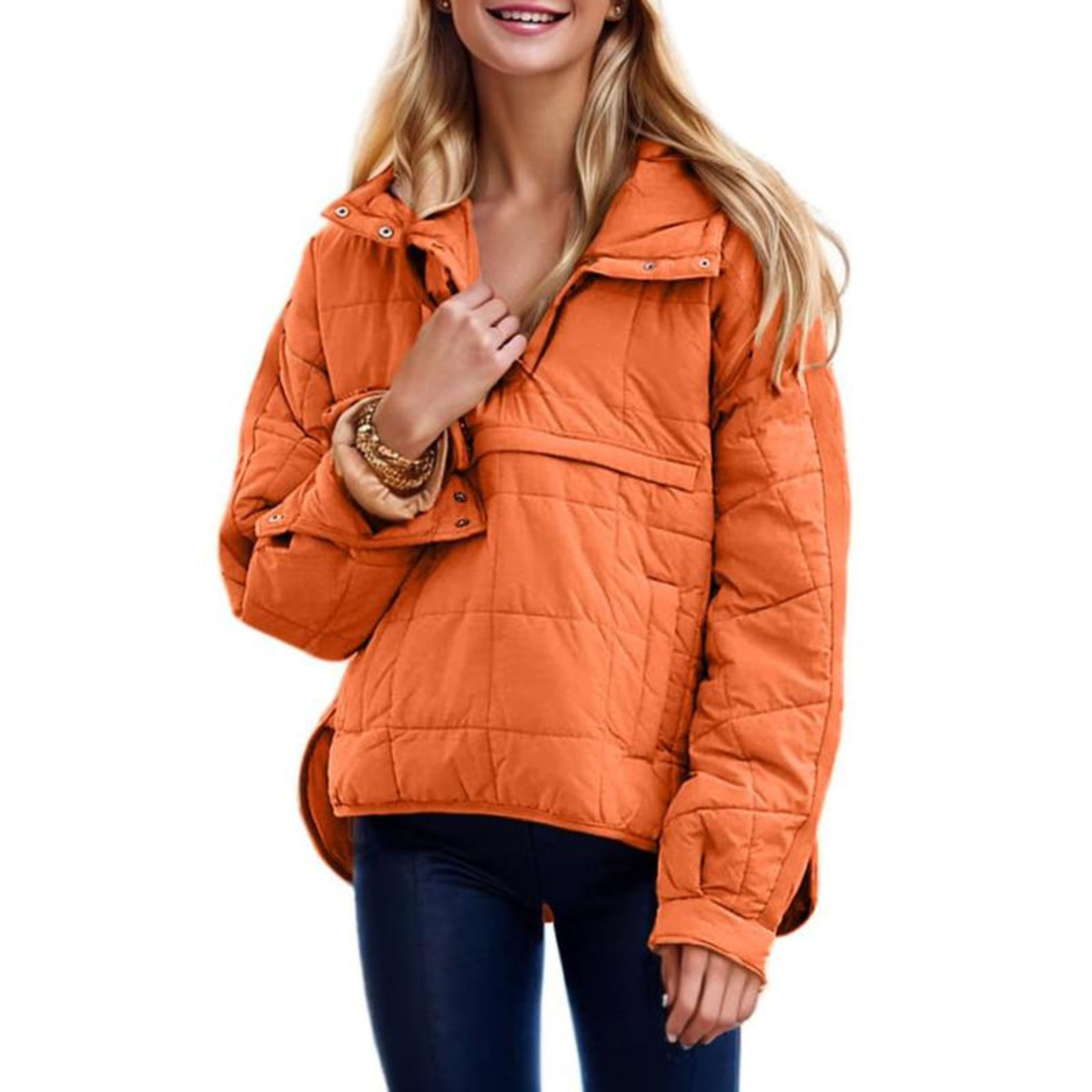 Anna-Berg | Oversized Hooded Pullover Jacket