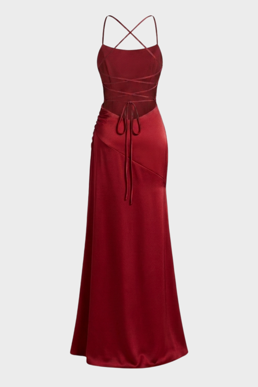 Anna-Berg | Statement Cherry Lacquer Ruffle Maxi Dress