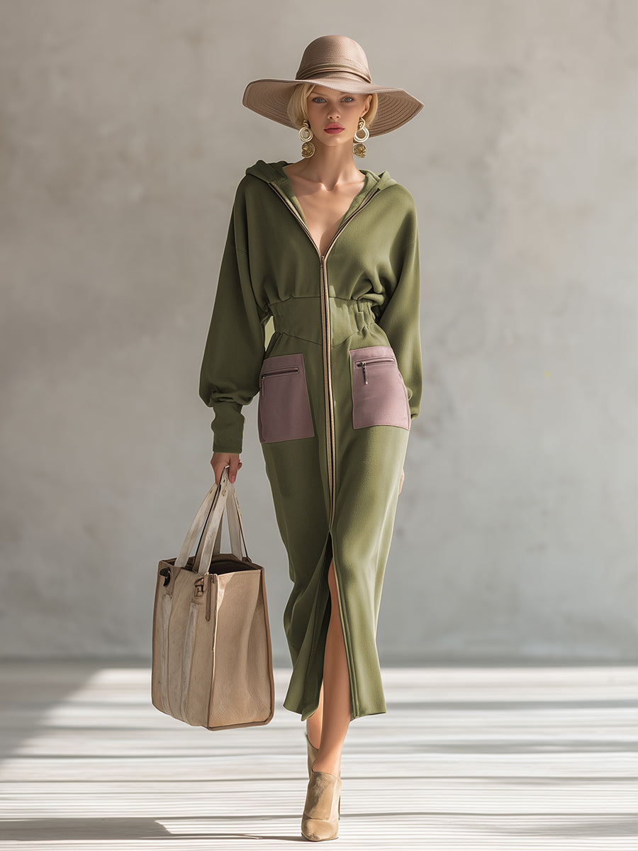 Anna-Berg | Green Long Sleeve Evening Dress