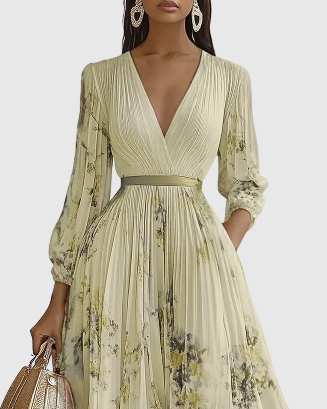 Anna-Berg | Elegant Pleated Maxi Dress Made to Turn Heads