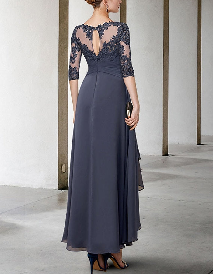 Anna-Berg | Chiffon A-Line Three-Quarter Sleeve Dress