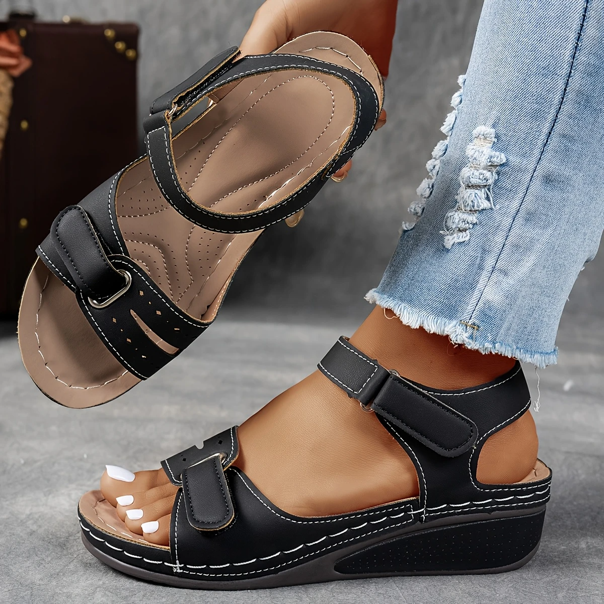 Anna-Berg | Timeless Platform Cushioned Wedge Sandals Made to Turn Heads