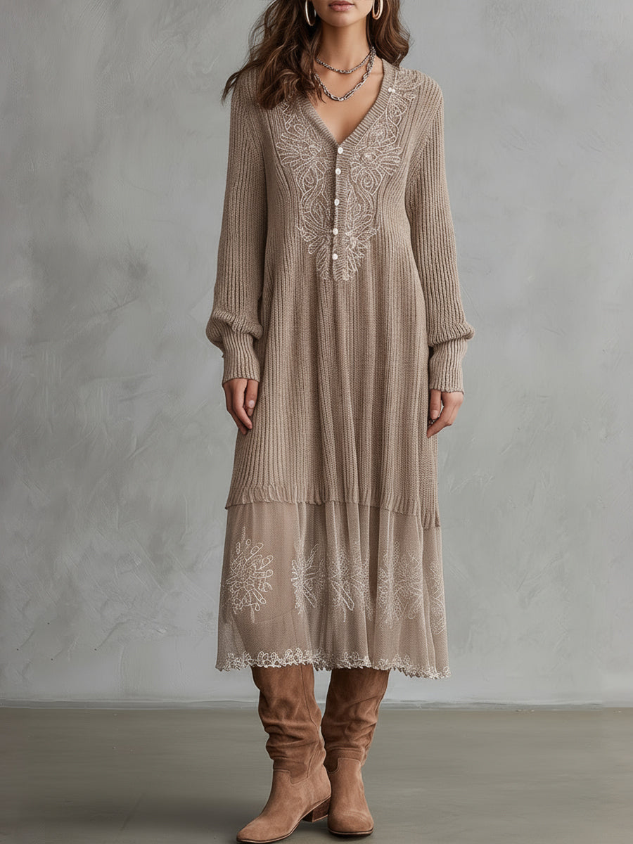Anna-Berg | Whispered Snow Knit Dress