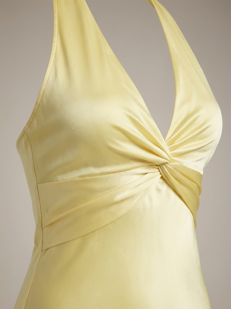 Anna-Berg | Fitted Halter Neck Elegant Formal Dress