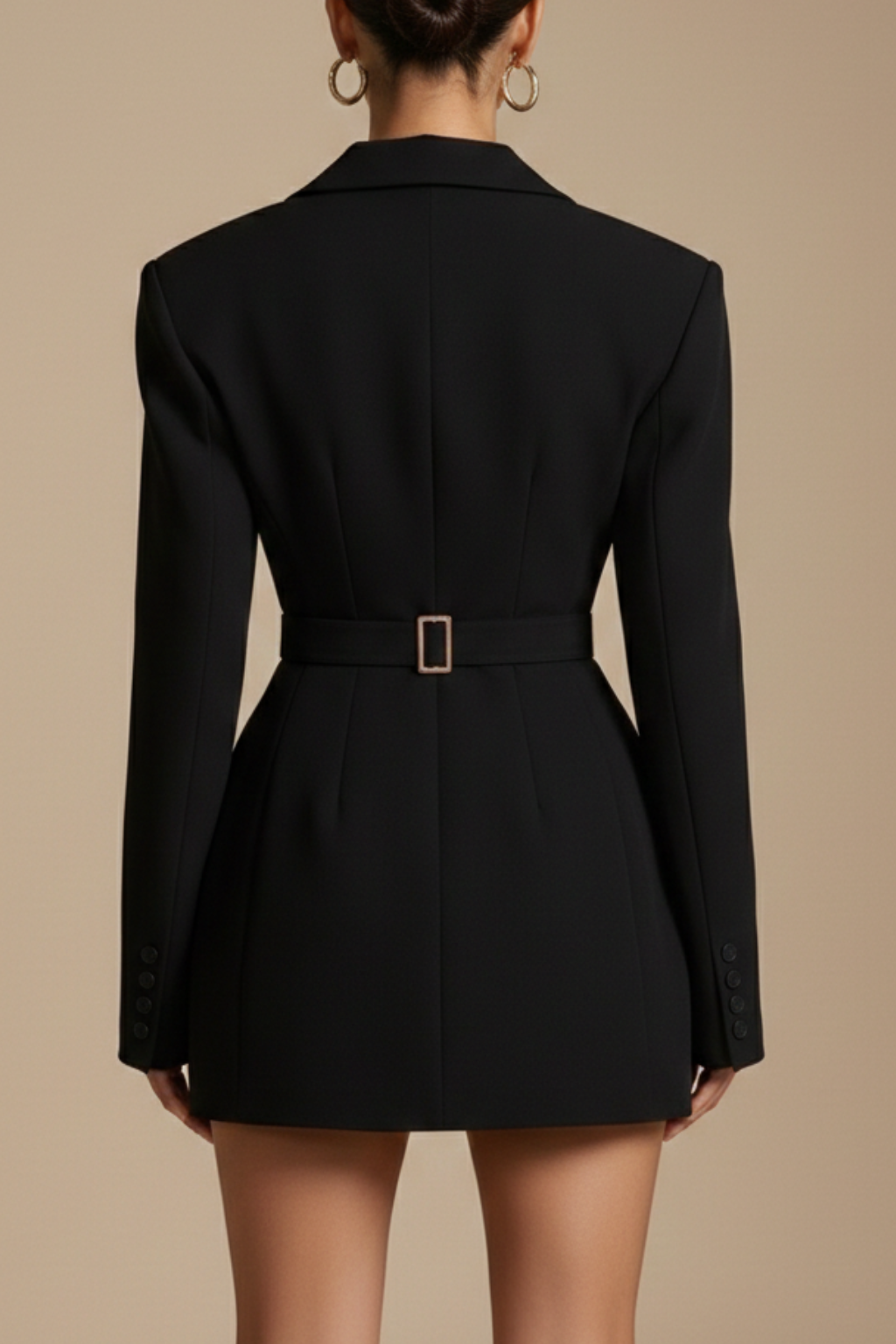 Anna-Berg | Timeless Blazer Mini Dress - Double-Breasted Long Sleeve Structured Silhouette