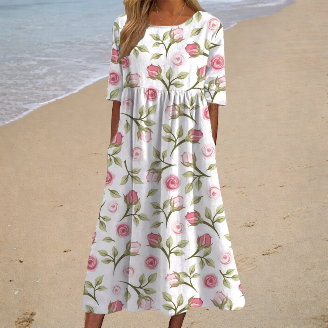Anna-Berg | Romantic Midi Dress with a Flattering Silhouette