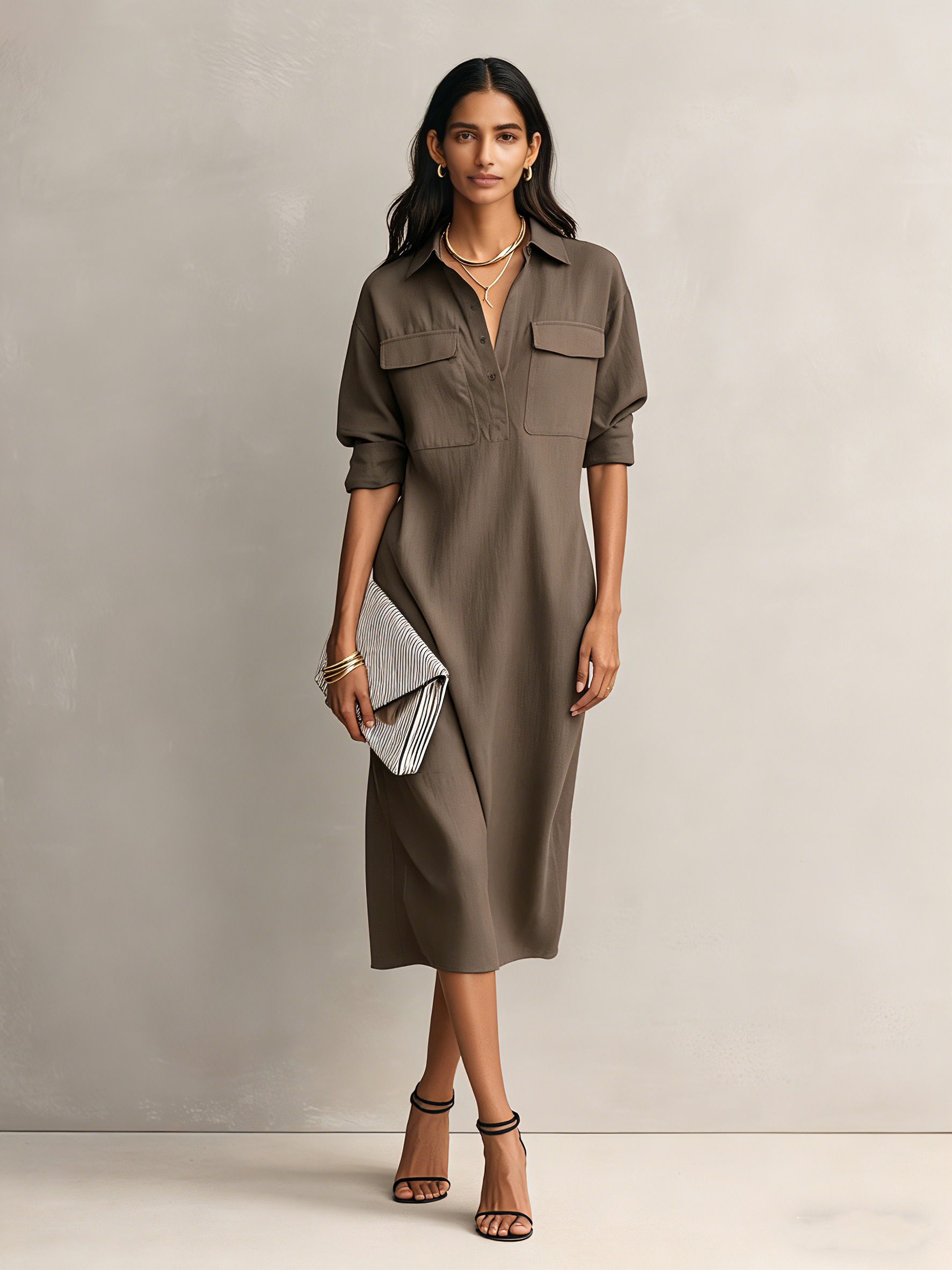 Anna-Berg | Black Linen Evening Dress