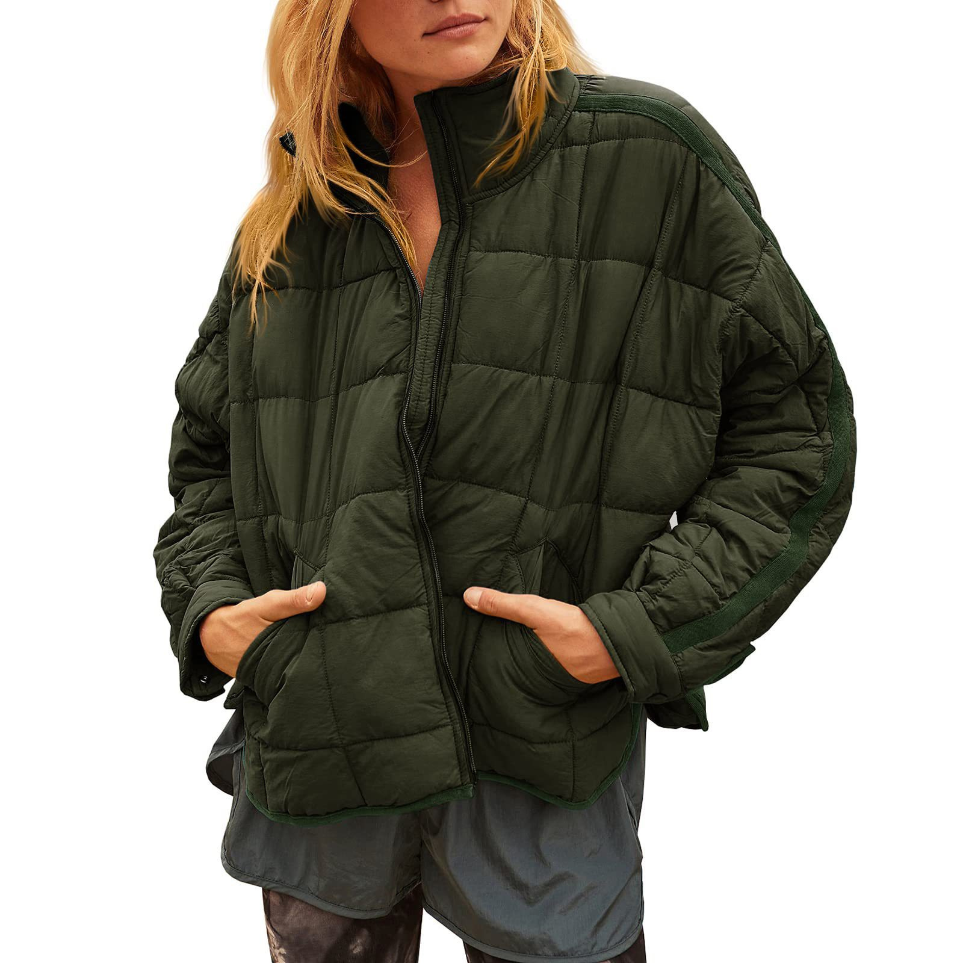 Anna-Berg | Lightweight Compact Zip Puffer Jacket