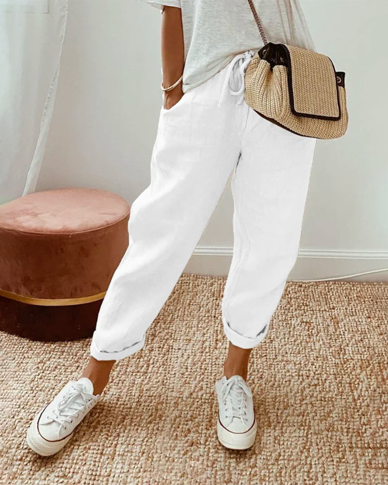 Anna-Berg | Effortless Casual & Elegant Waistband Trouser