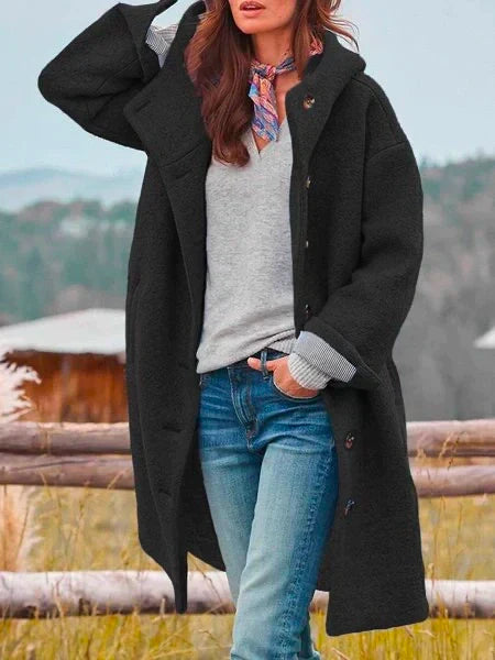 Anna-Berg | Long Sleeve Coat with Buttons