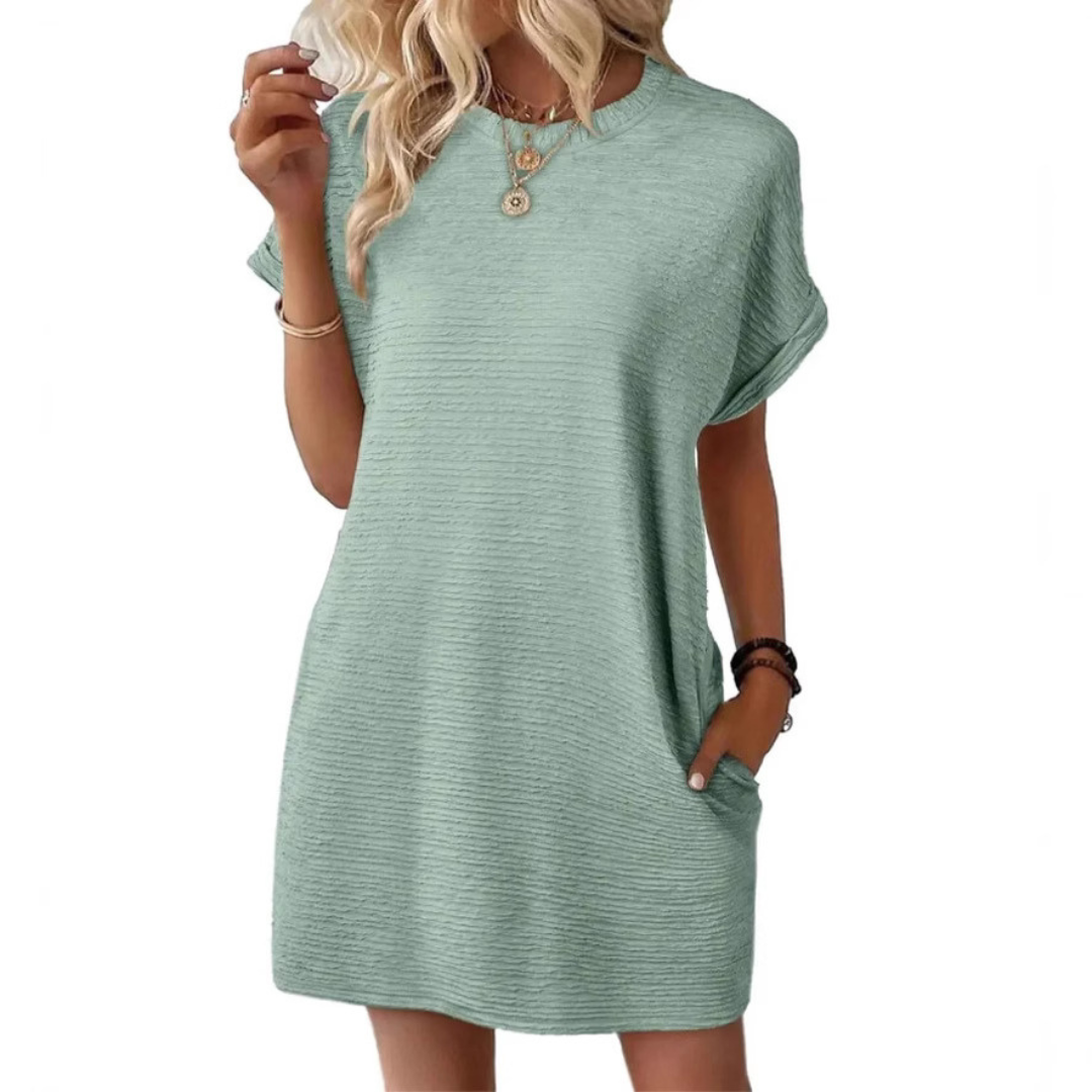 Anna-Berg | Elegant Casual Round Neck Summer Dress
