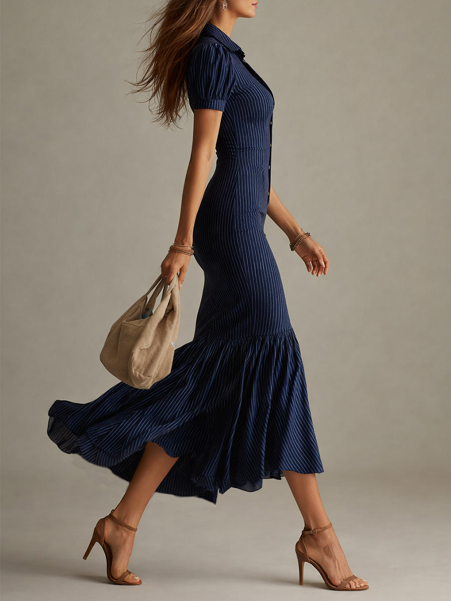 Anna-Berg | Striped Evening Dress