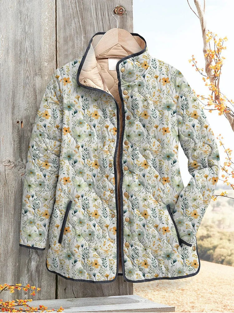 Anna-Berg | Floral-Printed Quilted Jacket
