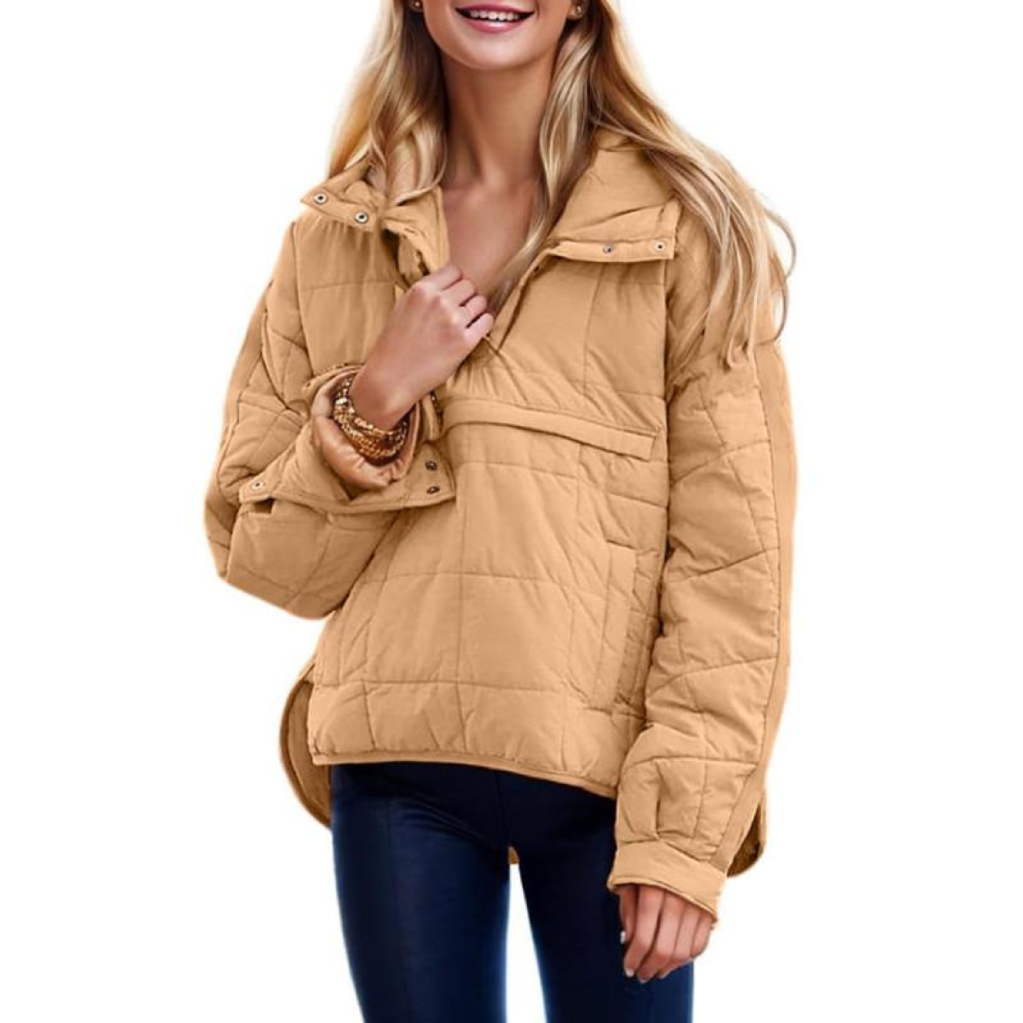 Anna-Berg | Oversized Hooded Pullover Jacket