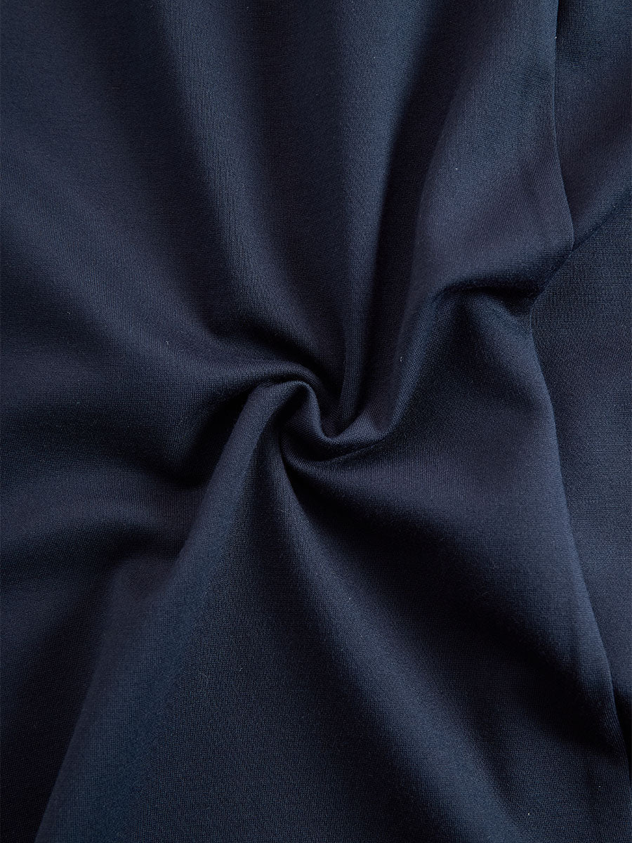 Anna-Berg | Elegant Navy & White Contrast Button-Up Midi Dress