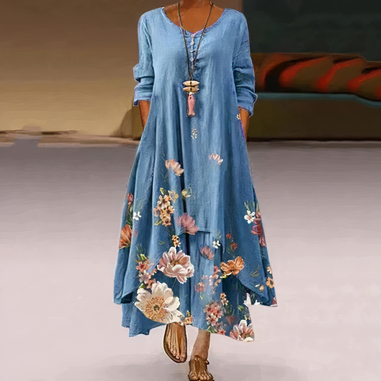 Anna-Berg | Statement Dress With Lace Finish