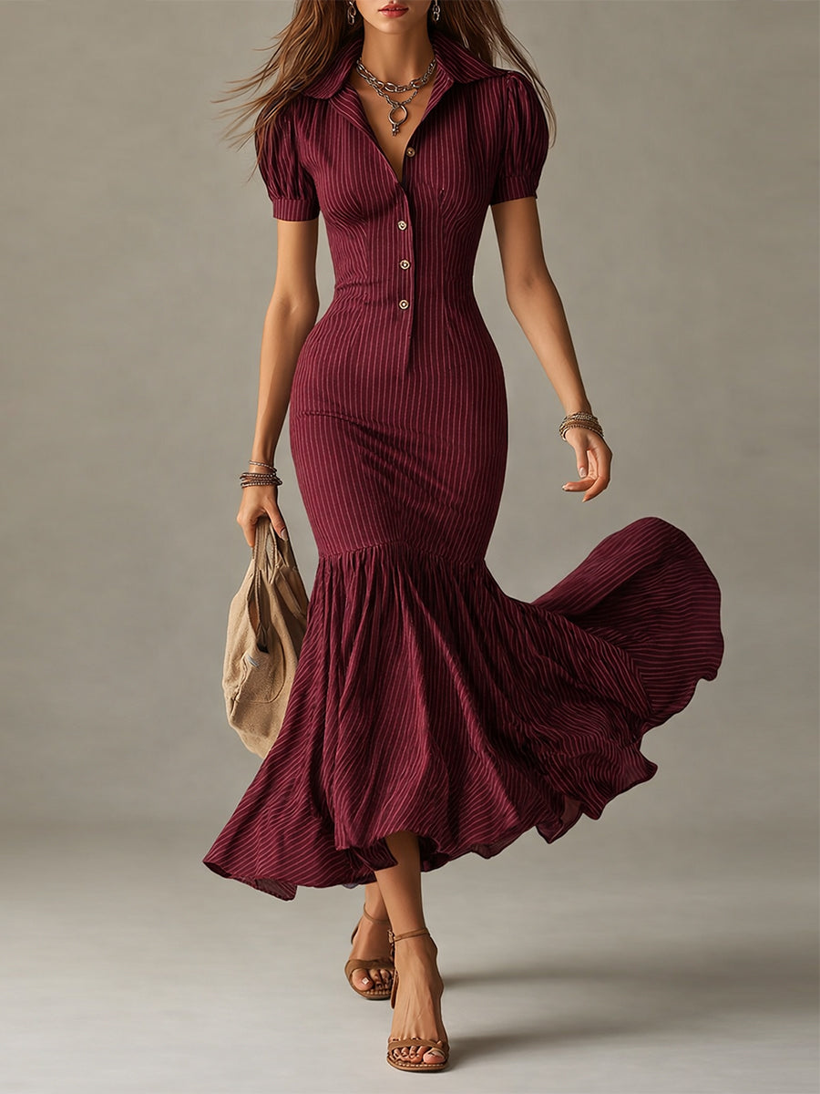Anna-Berg | Striped Evening Dress