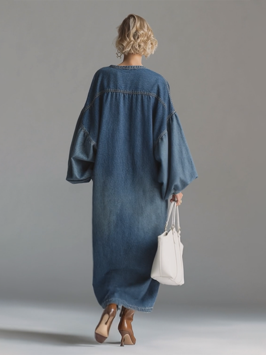 Anna-Berg | Blue Denim Evening Dress