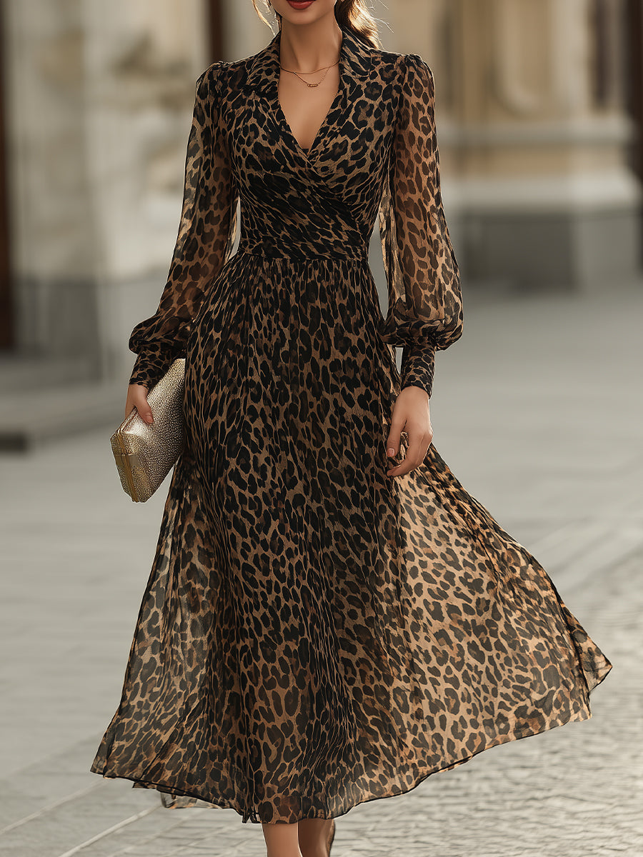 Anna-Berg | Leopard Print Wrap Dress