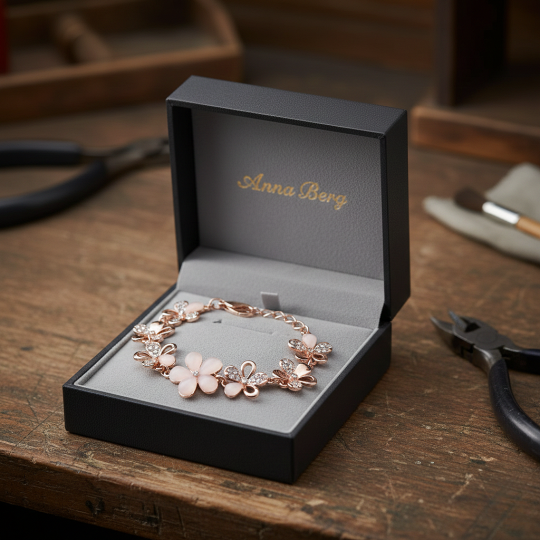 Vintage Rose Flower Bracelet