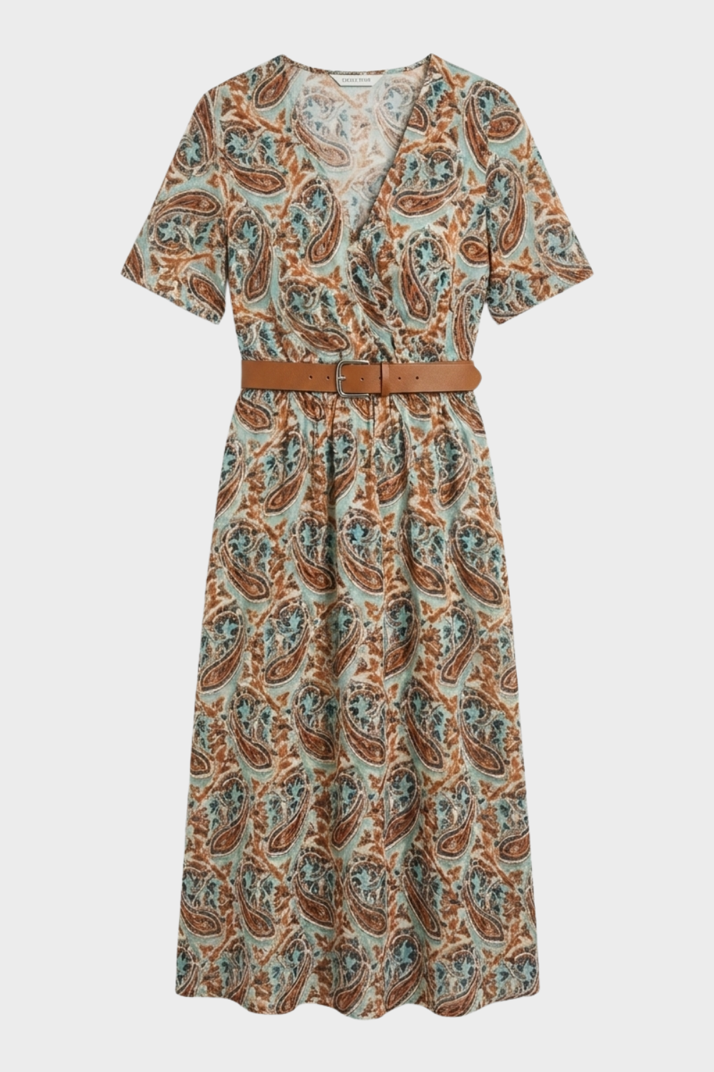 Anna-Berg | Boho Printed Short Sleeve Maxi Dress for Effortless Elegance
