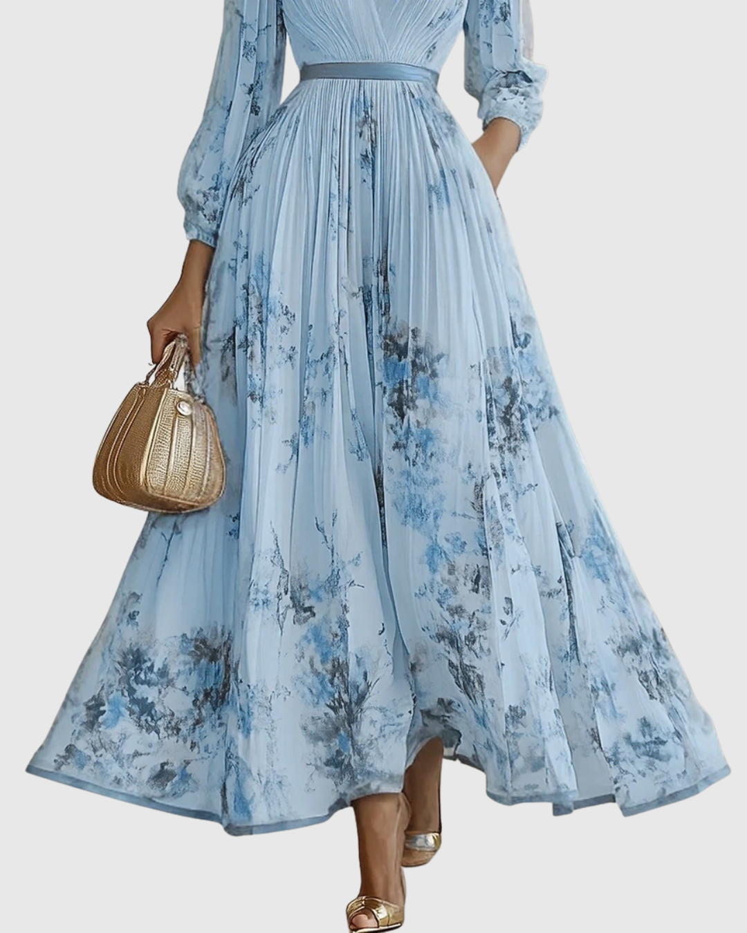 Anna-Berg | Elegant Pleated Maxi Dress Made to Turn Heads