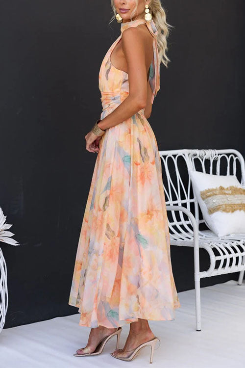 Anna-Berg | Luxe Florence – Floral Maxi Dress with a Timeless Finish