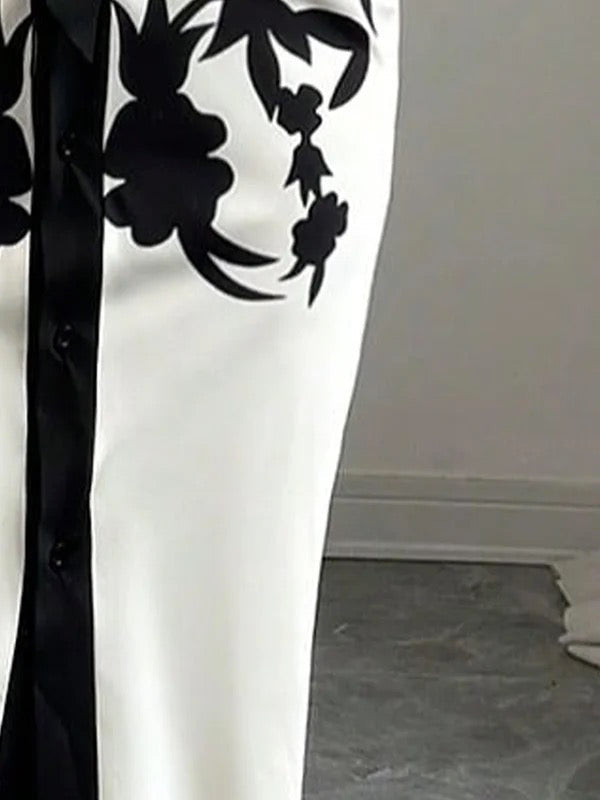 Anna-Berg | Half Sleeves Flower Print Printed Dress