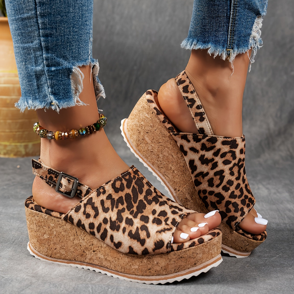Anna-Berg | Graceful Platform Adjustable Buckle Sandals