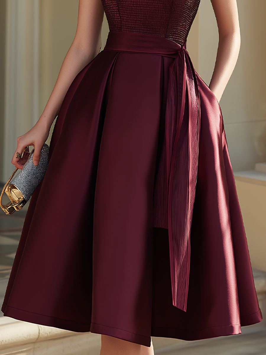 Anna-Berg | Halter Neck Pleated Dress