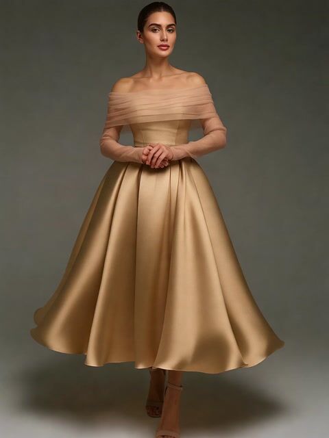 Anna-Berg | Pink Satin Strapless A-Line Shawl Dress
